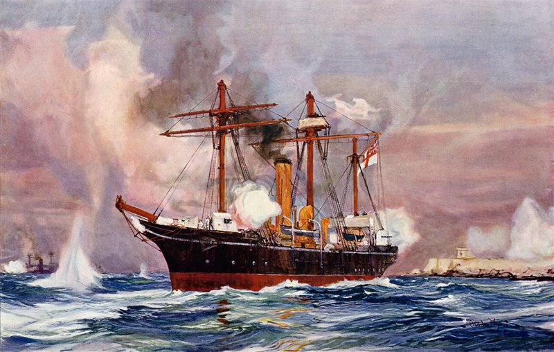 Goed gedaan Condor. Het bombardement van Alexandrië door Charles Edward Dixon