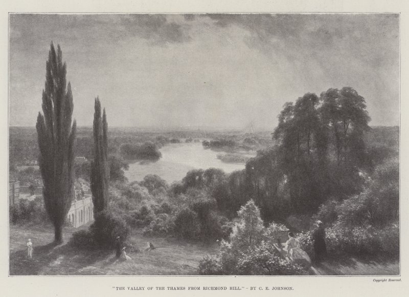 De vallei van de Theems vanaf Richmond Hill door Charles Edward Johnson