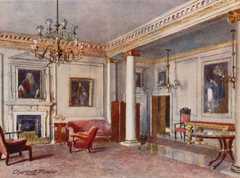 De Ontvangstruimte, 10 Downing Street, 1906 door Charles Edwin Flower