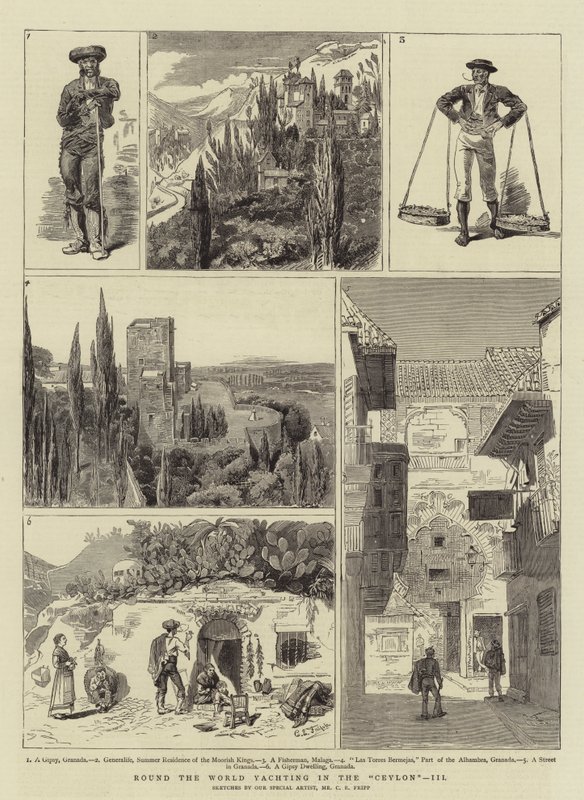 Wereldreis Zeilen in de Ceylon, III door Charles Edwin Fripp