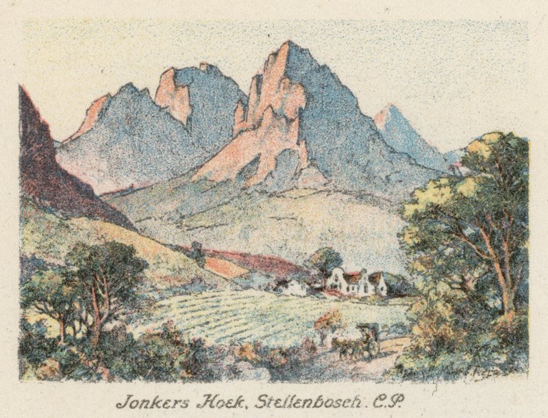 Zuid-Afrika: Jonkers Hoek, Stellenbosch, CP door Charles Ernest Peers
