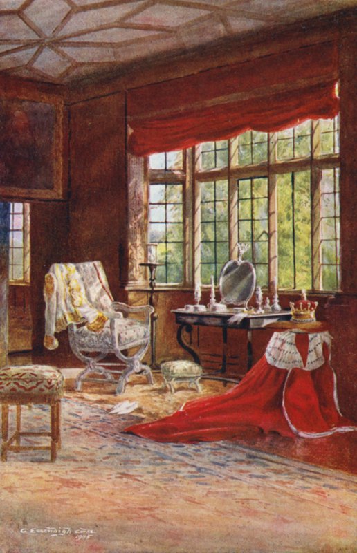 Knole House: Spangled Slaapkamer, Raam door Charles Essenhigh Corke