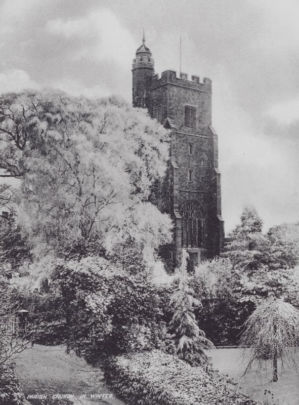 Sevenoaks: Parochiekerk in de winter door Charles Essenhigh Corke