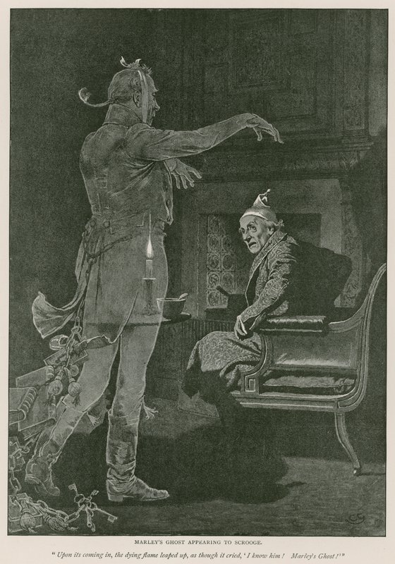 Illustratie voor A Christmas Carol door Charles Dickens door Charles Green