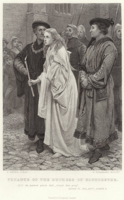 Boetedoening van de Hertogin van Gloucester, Henry VI, Deel 2, Act 2, Scène 4 door Charles Green
