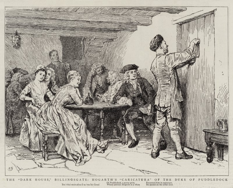 Het donkere huis, Billingsgate, Hogarth