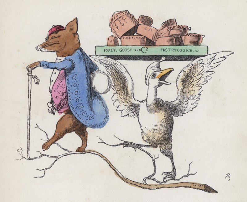 Foxey, Goose & Co, banketbakkers door Charles Henry (after) Bennett