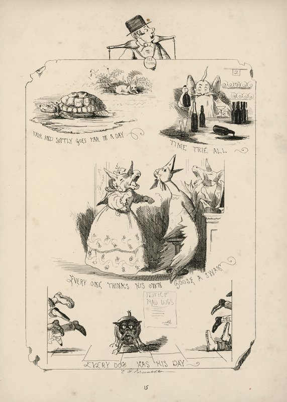 Pagina uit Proverbs with Pictures door Charles H. Bennett door Charles Henry (after) Bennett
