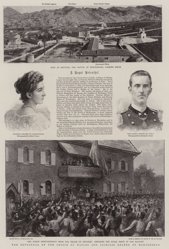 De Verloving van de Prins van Napels en Prinses Helene van Montenegro door Charles J. Staniland
