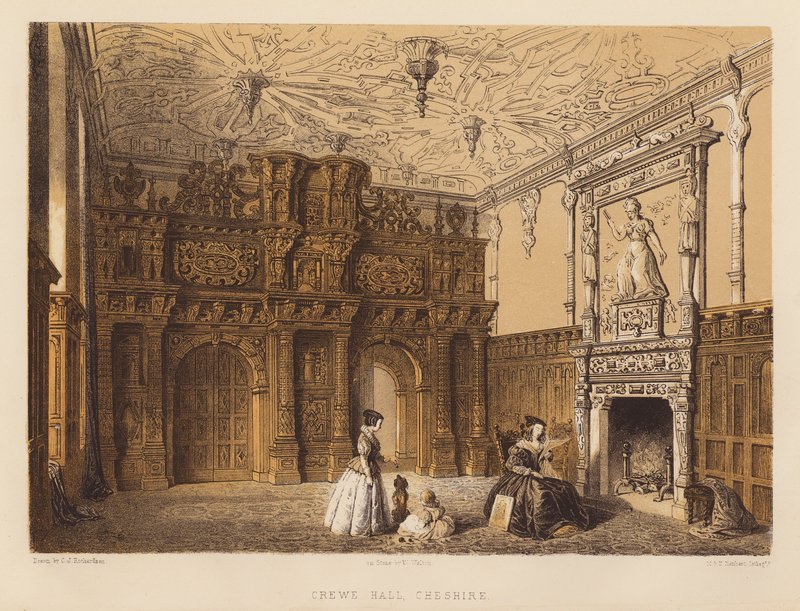 Crewe Hall, Cheshire door Charles James Richardson