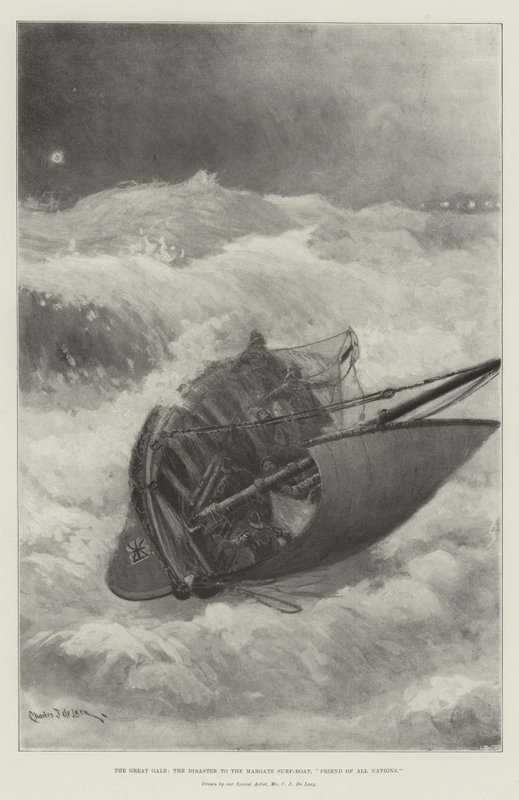 De Grote Storm, de Ramp met de Margate Reddingsboot, Vriend van Alle Naties door Charles John de Lacy