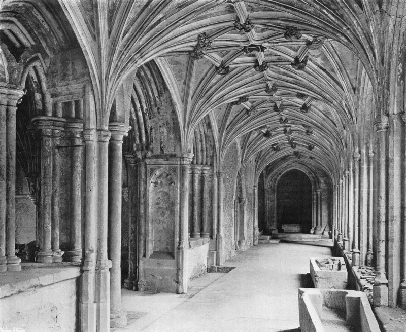 De Oostklooster in Laycock Abbey, Wilts door Charles Latham