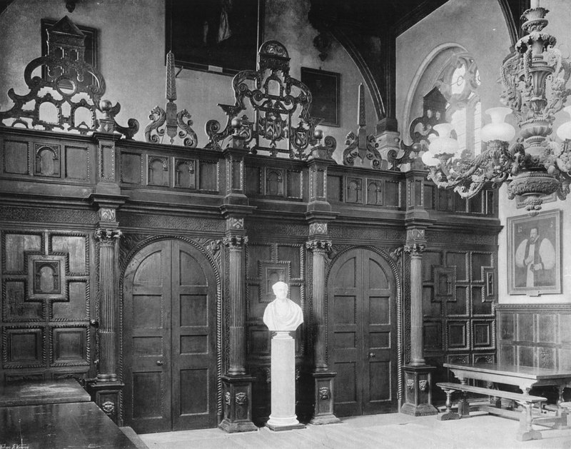 Het Hallscherm in Wadham College, Oxford door Charles Latham