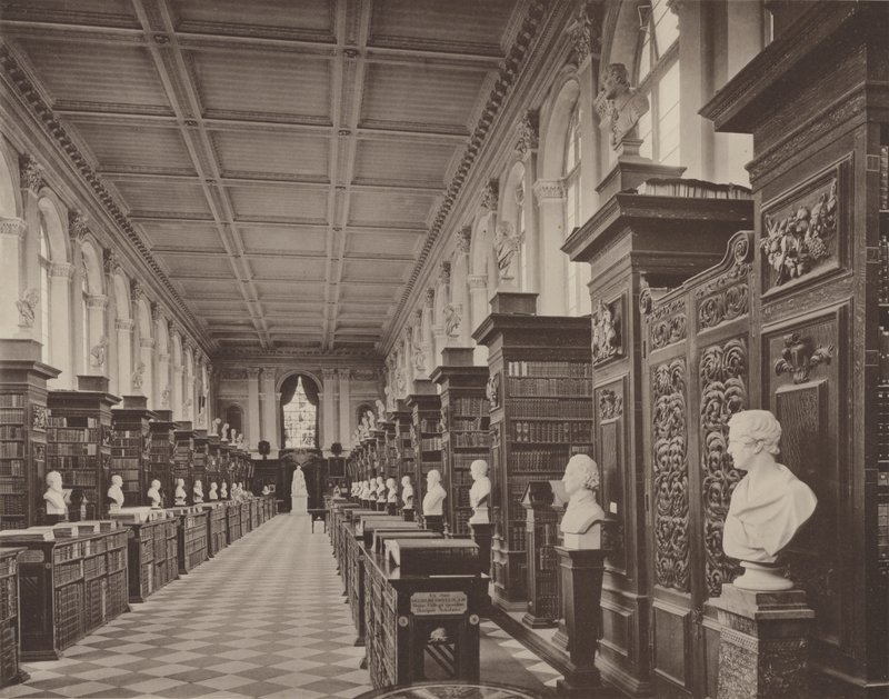 Trinity College, Cambridge, de Bibliotheek door Charles Latham