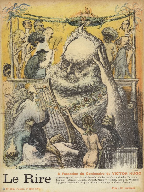 Eeuwfeest van de geboorte van Victor Hugo, illustratie voor Le Rire door Charles Leandre