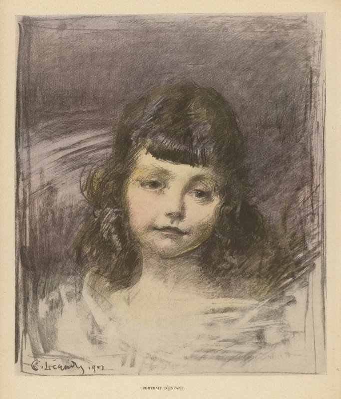 Portret van een Kind door Charles Leandre