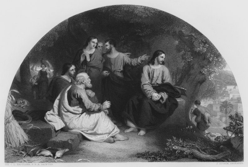 Christus Treurt over Jeruzalem, uit het schilderij in de Vernon Gallery (gravure) door Charles Lock (after) Eastlake