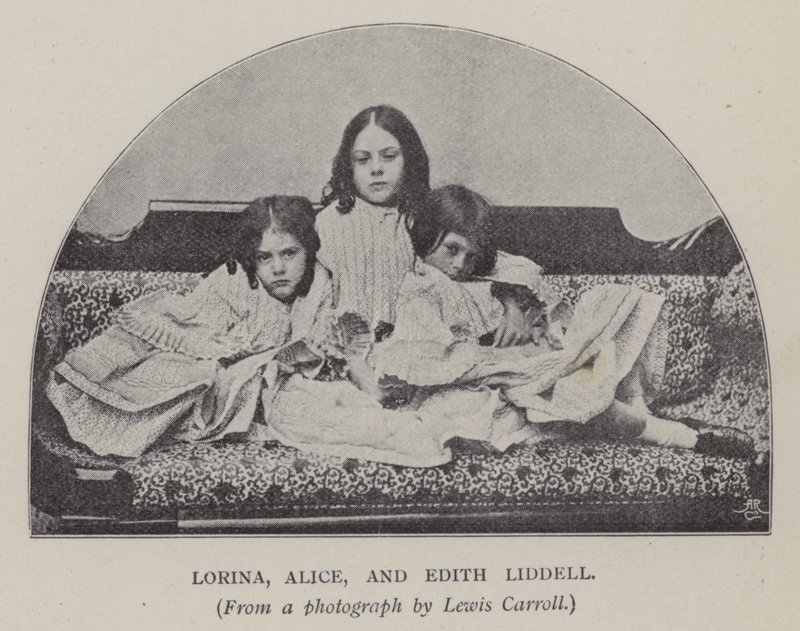 Lorina, Alice en Edith Liddell door Charles Lutwidge Dodgson