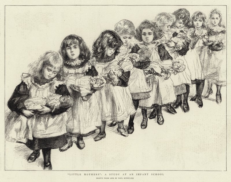 Kleine Moeders, een studie op een Kleuterschool door Charles Paul Renouard
