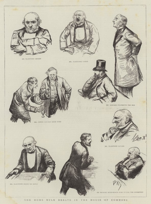 Het Home Rule-debat in het Lagerhuis door Charles Paul Renouard