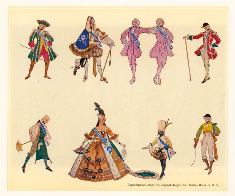 Originele ontwerpen voor The Gondoliers door Charles Ricketts