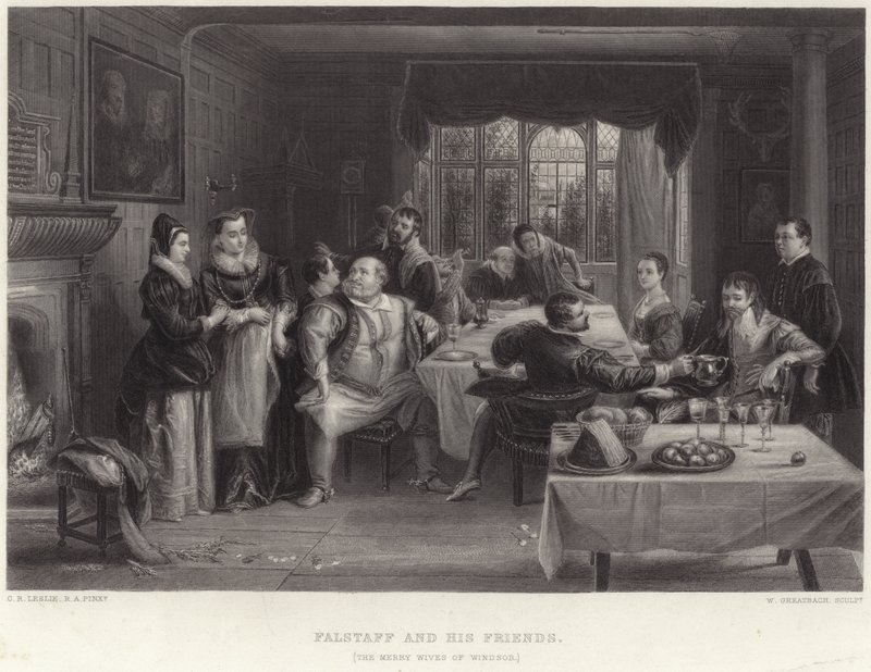 Falstaff en zijn vrienden door Charles Robert Leslie
