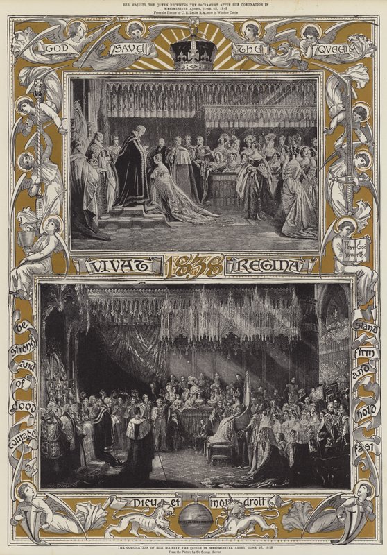De Kroning van Hare Majesteit de Koningin in Westminster Abbey, 28 juni 1838 door Charles Robert Leslie