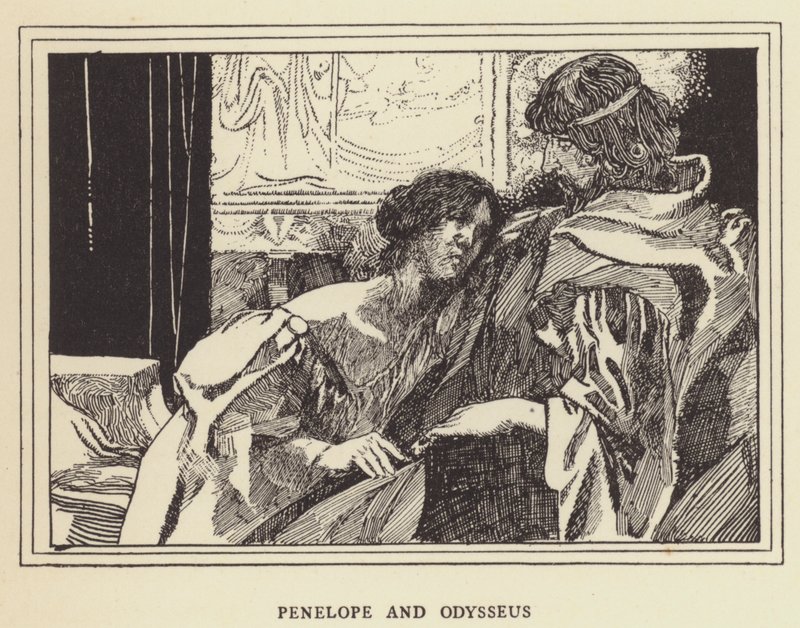 Penelope en Odysseus door Sir John Charles Robinson
