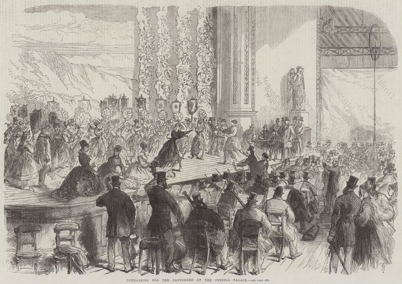 Repetitie voor de Pantomime in het Crystal Palace door Sir John Charles Robinson