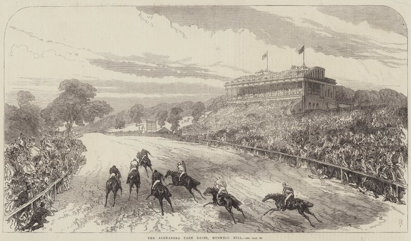 De Alexandra Park Races, Muswell Hill door Sir John Charles Robinson