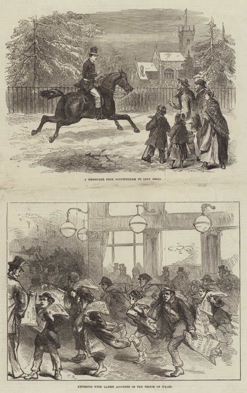 De gezondheid van de Prins van Wales door Sir John Charles Robinson