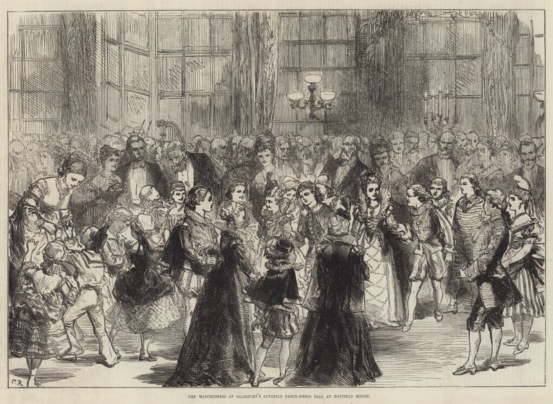 Het Jeugdige Kostuumbal van de Markiezin van Salisbury in Hatfield House door Sir John Charles Robinson