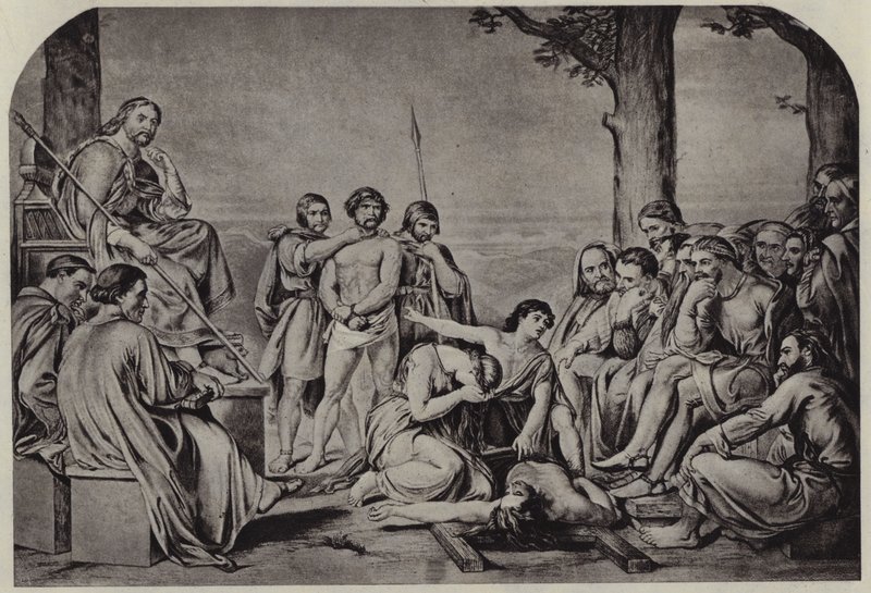 Het Beroep van de Eiser bij het Eerste Juryproces door Charles West (after) Cope