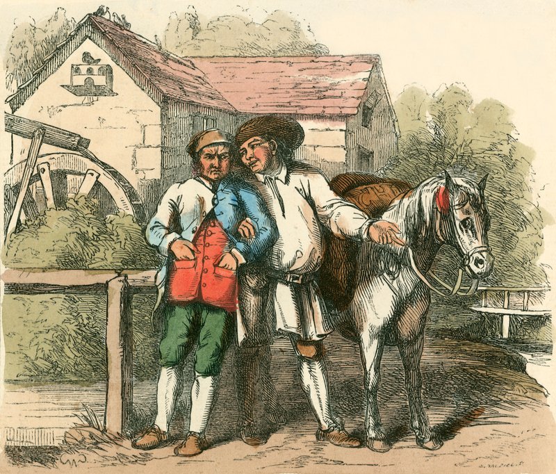 Cheery prijst de pony door Charles West Cope