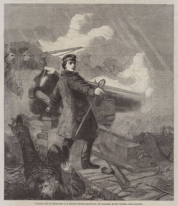 Dappere daad van Commandant W N Hewett voor Sebastopol door Chevalier Louis William Desanges