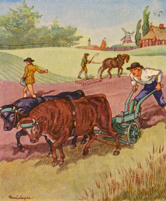 Bauer Am Pflug / Boer bij de Ploeg door Christophe (1856 1945)
