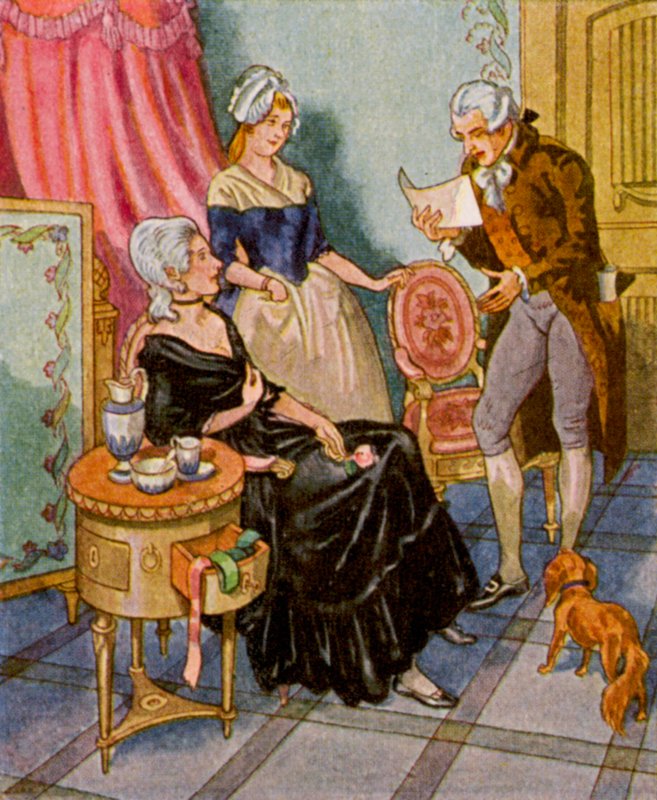 Dichtervorlesung im Boudoir door Christophe (1856 1945)