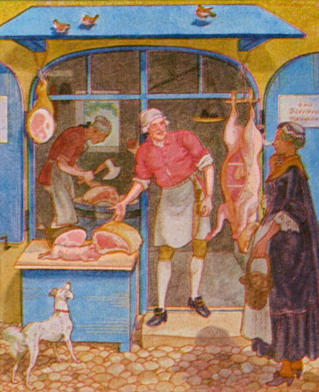 Metzgerladen door Christophe (1856 1945)