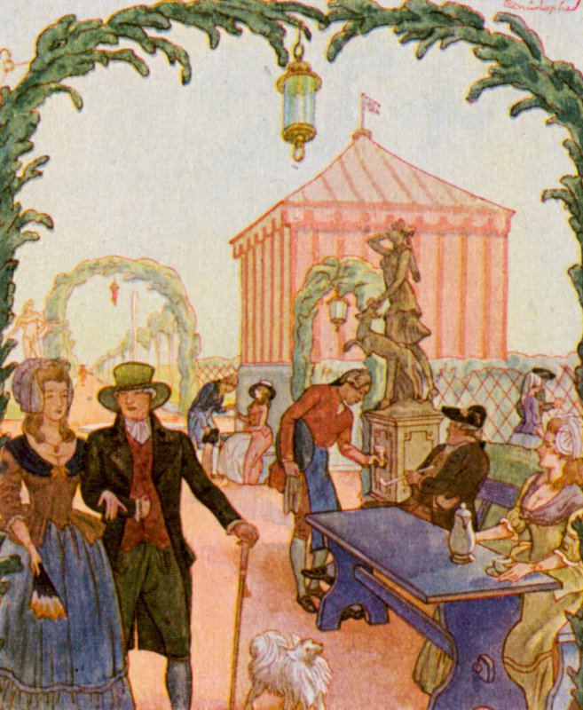 Schmausengarten voor Neurenberg door Christophe (1856 1945)