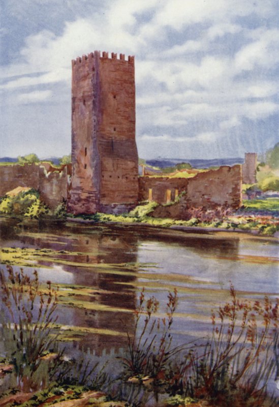 Ruïnes van het middeleeuwse kasteel in Ninfa door Commendator Formilli