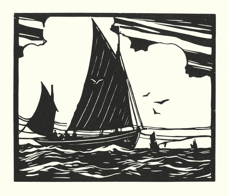 Vissersboten en schuiten: Deal Lugger door Cyril A. Wilkinson
