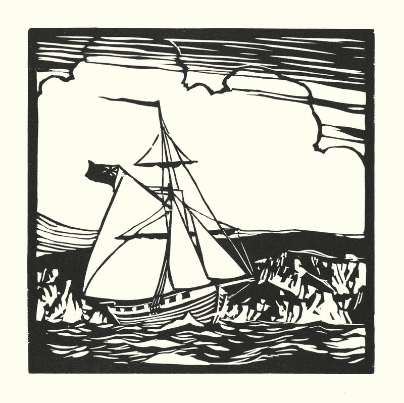 Vissersboten en schuiten: Revenue Cutter door Cyril A. Wilkinson