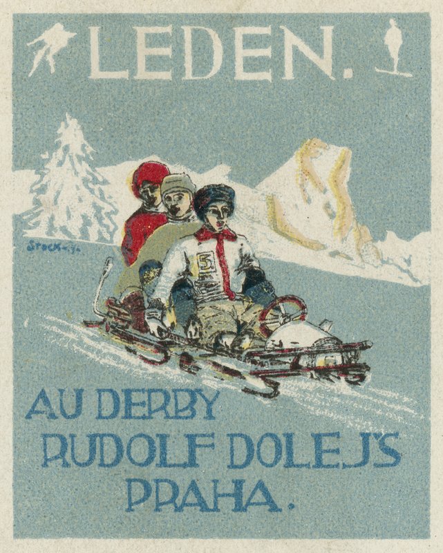 Januari. Au Derby Rudolf Dole mode, Praag door Czech School