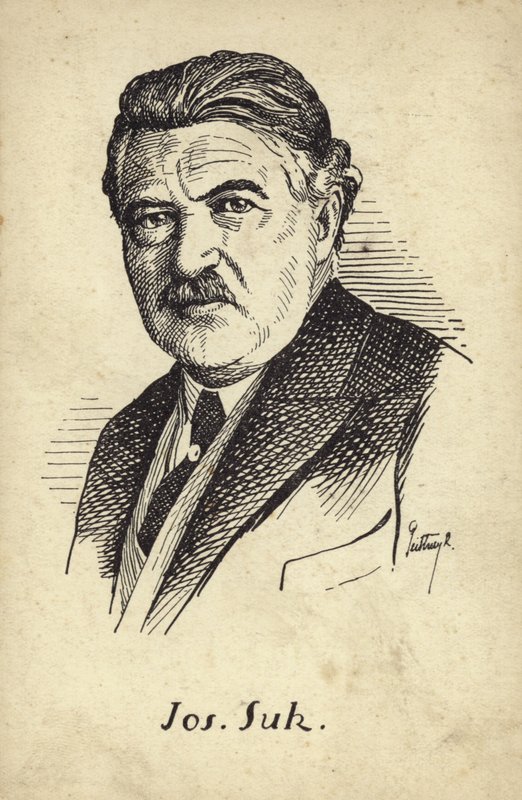 Portret van Josef Suk door Czech School