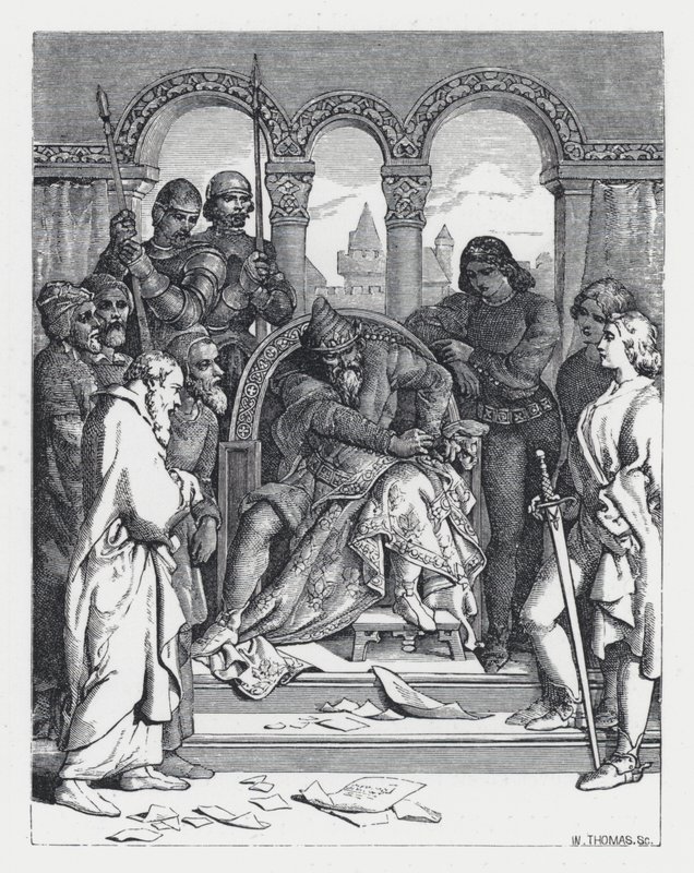 Illustratie voor Tennysons gedicht, De Prinses door Daniel (after) Maclise