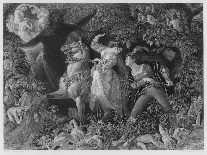 Undine, uit het schilderij in de Koninklijke Collectie door Daniel (after) Maclise