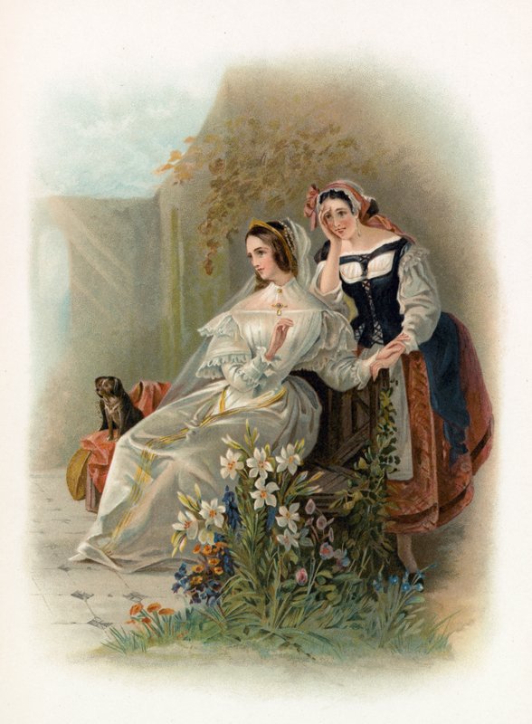 Olivia en Maria uit Driekoningenavond door Daniel Maclise