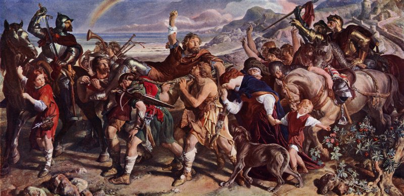 De graven van Desmond en Ormond door Daniel Maclise