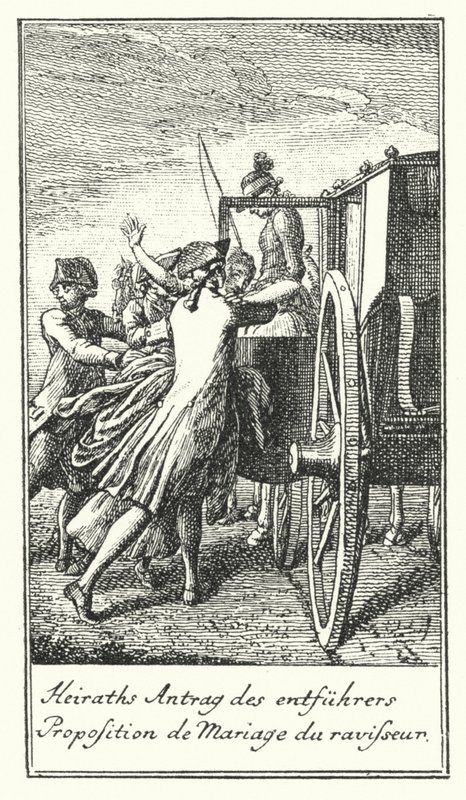 Huwelijksaanzoek van de Ontvoerder door Daniel Nikolaus (after) Chodowiecki