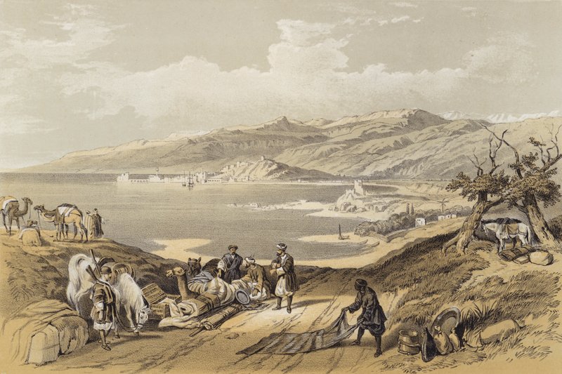 Sidon richting Libanon door David (after) Roberts